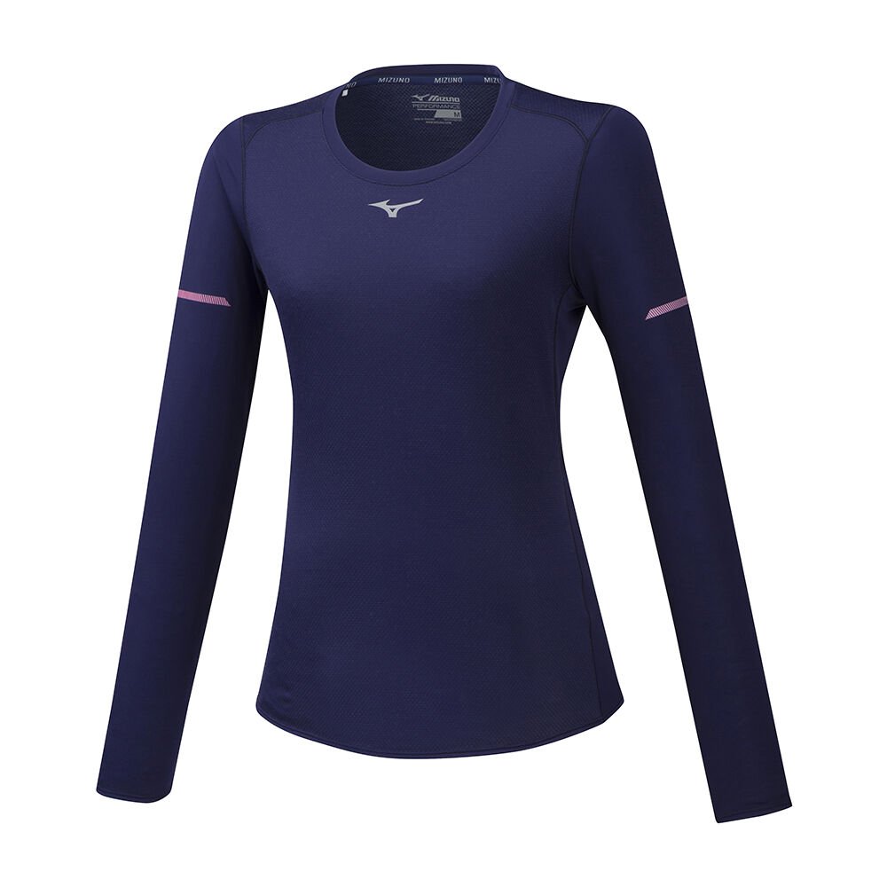 Mizuno Women's BT Mesh LS Running T-Shirts Purple (J2GA973112-JUE)